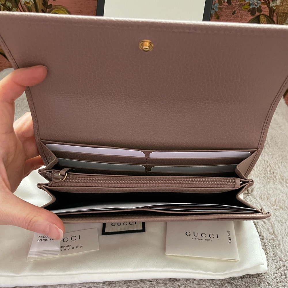GUCCI Calfskin GG Marmont Continental Wallet - Full Set, Brand New! - Picture 8 of 10